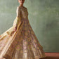 Grey And Yellow Floral Anarkali Set