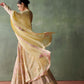 Grey And Yellow Floral Anarkali Set