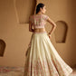 IVORY TISSUE LEHENGA SET