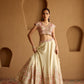 IVORY TISSUE LEHENGA SET