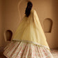 IVORY TISSUE LEHENGA SET