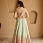MINT GREEN TISSUE LEHENGA SET