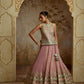 PURPLE PATCH TISSUE KURTA LEHENGA SET