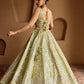 GREEN DUAL KALI TISSUE LEHENGA SET
