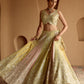 YELLOW, PINK AND GREEN TRICOLOR LEHENGA SET