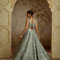 GREY TISSUE LEHENGA SET