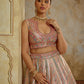 PURPLE SILK LEHENGA SET