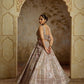 PURPLE TISSUE PATCH LEHENGA SET