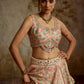 IVORY RESHAM TISSUE LEHENGA SET