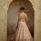 IVORY RESHAM TISSUE LEHENGA SET