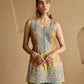 MUSTARD PATCH SILK KURTA GARARA SET