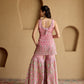 PINK TISSSUE KURTA GARARA SET