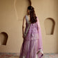 PURPLE TISSUE KURTA GARARA SET