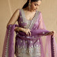 PURPLE TISSUE KURTA GARARA SET