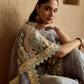 GREY TISSUE PATCH KURTA SHARARA SET