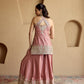 PINK SILK KURTA SHARARA SET