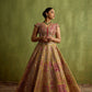 YELLOW, RUST AND RED PATCHWORK SILK LEHENGA SET