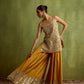 YELLOW SILK ZARI KURTA SHARARA SET