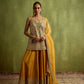 YELLOW SILK ZARI KURTA SHARARA SET