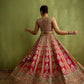 BRONZE WITH RANI AND RUST PATCH SILK LEHENGA SET