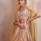 Dual coloured Lehenga Set in Rust Mustard