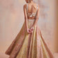 Dual coloured Lehenga Set in Rust Mustard