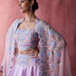 Pink Floral Cape Set