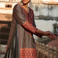 Side Pleated Kurta Set with Mirror work
