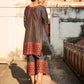 Side Pleated Kurta Set with Mirror work