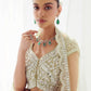 Embroidered Green Organza Lehenga Set