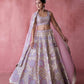 Champagne Floral Lehenga Set