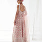 Pink Net Anarkali Set