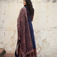 Sheer Anarkali Set in Navy Blue