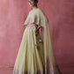 Green Floral Cape Set