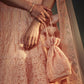 Peach Dori Lehenga Set