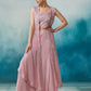 Mauve Georgette Cape Set