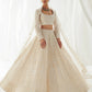 Embroidered White Organza Lehenga Set