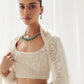 Embroidered White Organza Lehenga Set