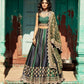 Blue Green Lehenga Set